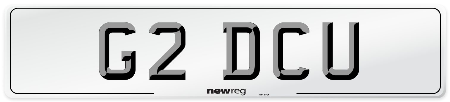 G2 DCU Number Plate from New Reg